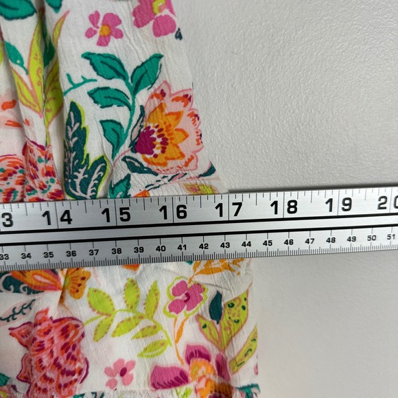 Old Navy Fit And Flare Crinkled‎ Halter Maxi Dress Floral Print Womens Size XXL - Picture 13 of 16